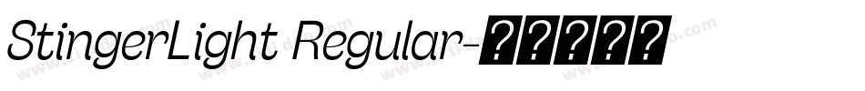 StingerLight Regular字体转换